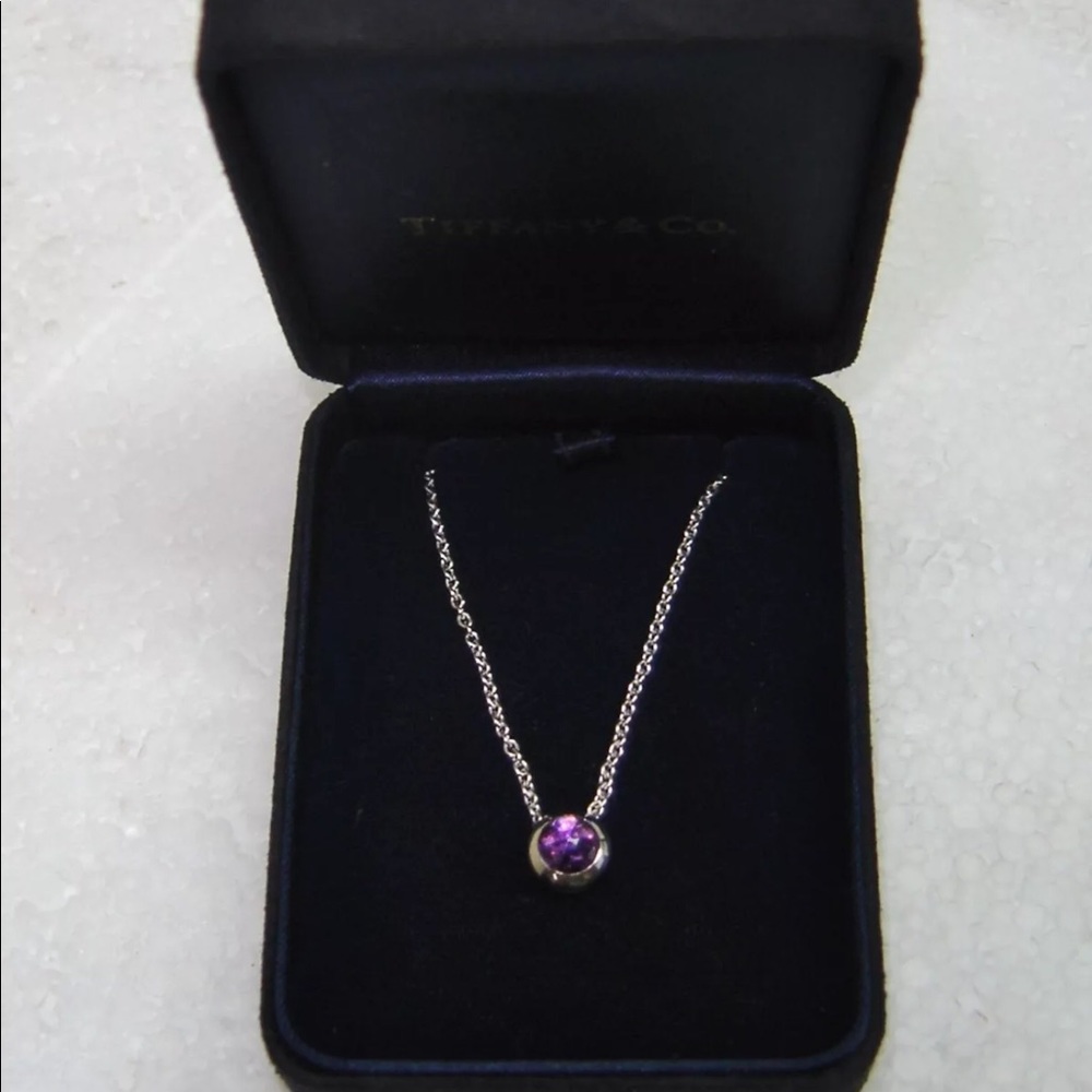 Tiffany & Co. Amethyst White Gold Pendent